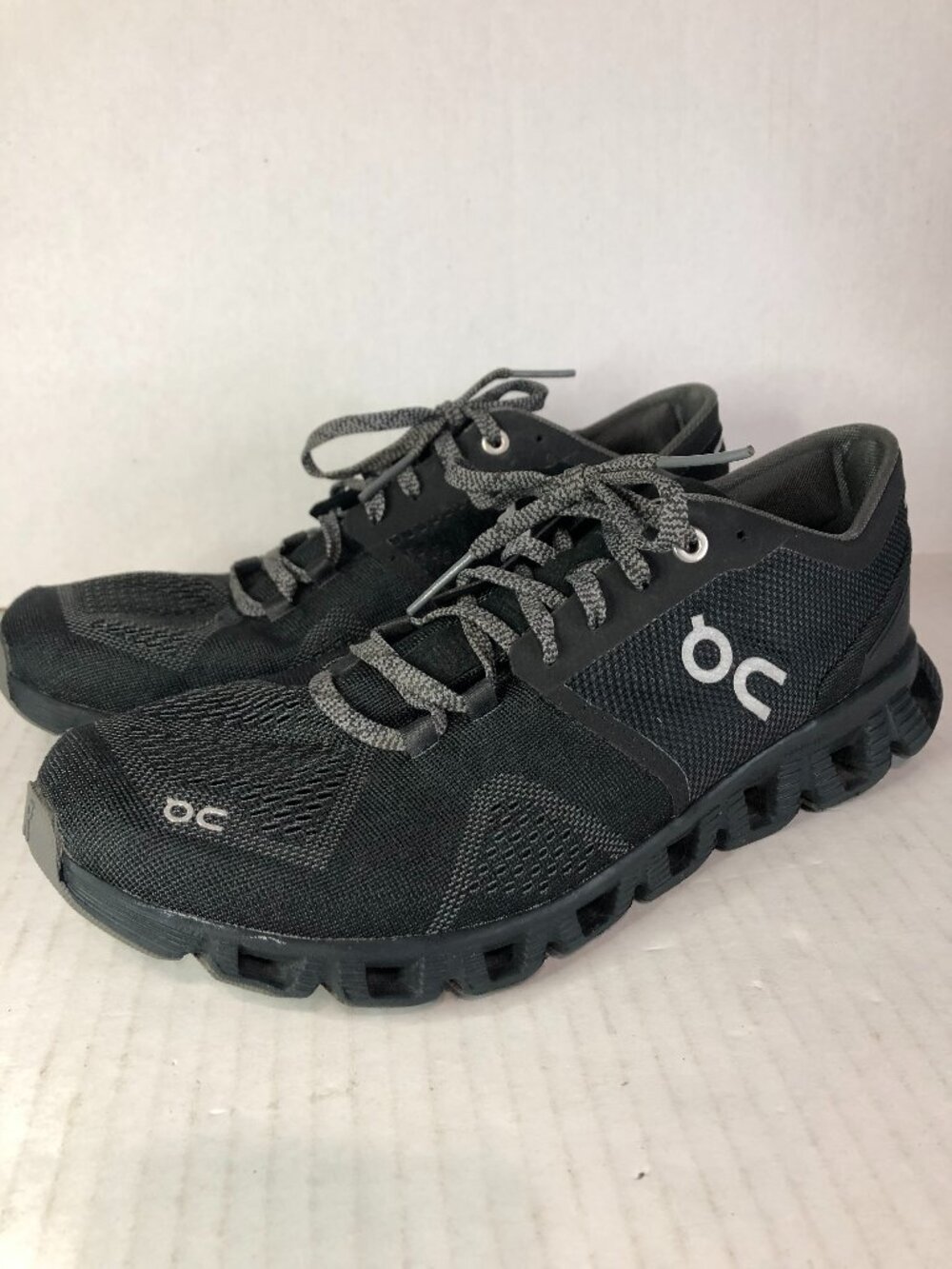 On Cloud X Sneakers Women's US 9 Black Asphalt Low Top Athletic Running Shoes